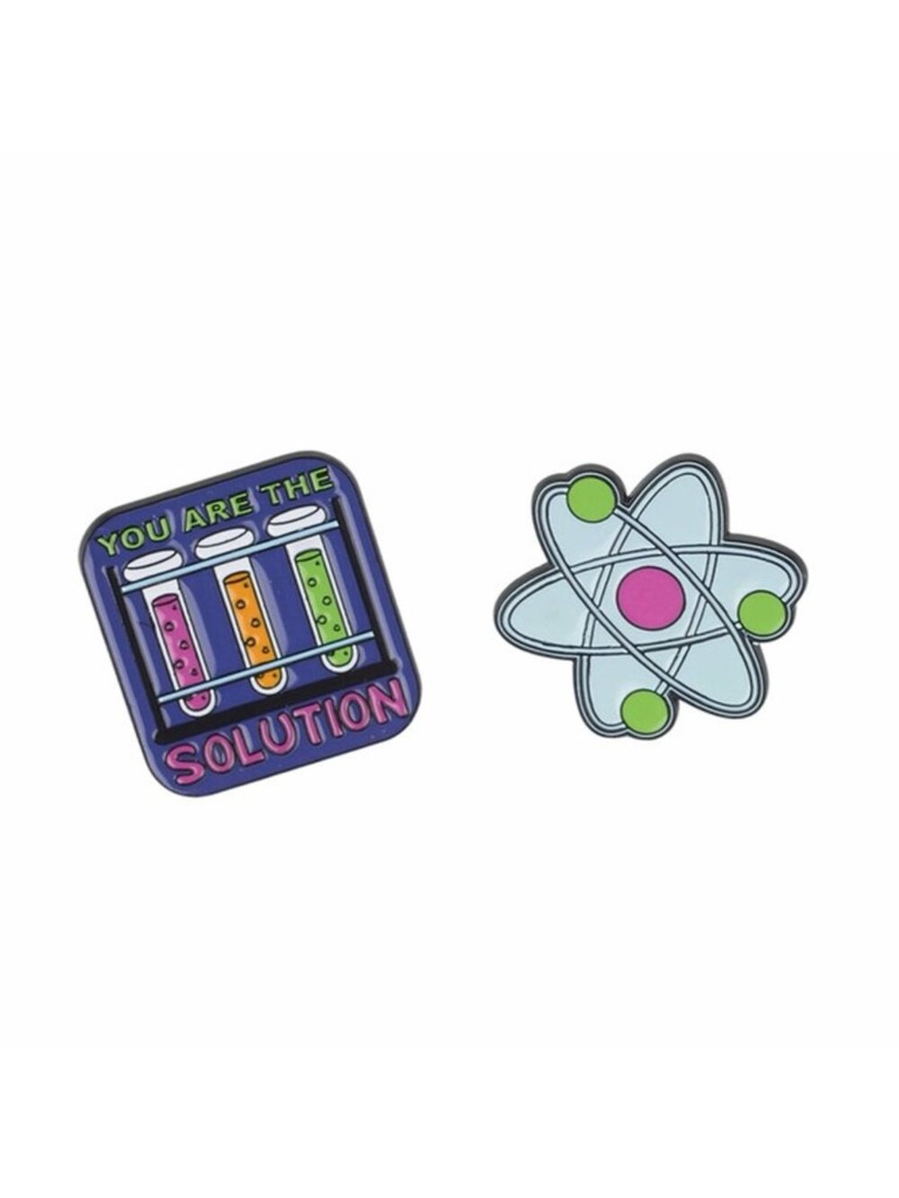 Science Multicolor Pins Pack Of 2 For Backpack Lanyard Student NEW PACK DAMAGE